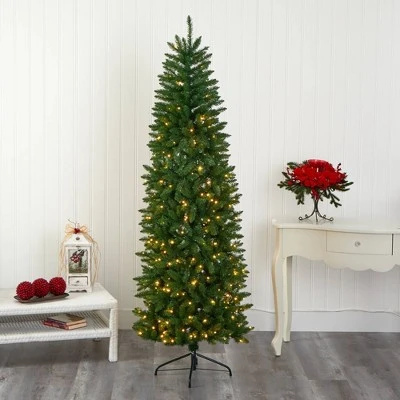 6.5ft Nearly Natural Pre-Lit LED Mountain Pine Artificial Christmas Tree Clear Lights 7 6.5ft Nearly Natural Pre-Lit LED Mountain Pine Artificial Christmas Tree Clear Lights - Image 5