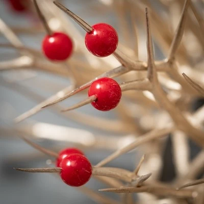 Sullivans Artificial Gold Twig & Berry Orb Multicolor 6"H 3 Sullivans Artificial Gold Twig & Berry Orb Multicolor 6"H