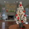 National Tree Company 24" Pre-Lit Snowy Bristle Pine Artificial Christmas Tree with 35 Battery Operated LED Lights