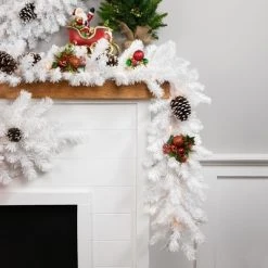 Northlight 9' x 8" Prelit Snow White Artificial Christmas Garland - Clear Lights -Northlight Christmas Store GUEST 76b1e65b a45f 4e10 9ee6 562b93e7d907