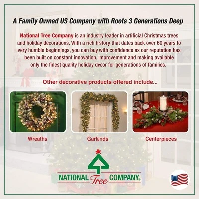 National Tree Company Bayberry Spruce 9 Foot Prelit Artificial Christmas Holiday Tree with White and Multicolor LED Lights, Easy Assembly, Metal Stand 6 National Tree Company Bayberry Spruce 9 Foot Prelit Artificial Christmas Holiday Tree with White and Multicolor LED Lights, Easy Assembly, Metal Stand - Image 4
