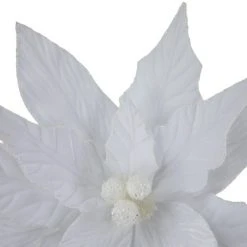 Northlight 24" Winter White Glittered Poinsettia Christmas Stem Spray -Northlight Christmas Store GUEST 777f6d84 4b02 42fe 95dd 873b7817f03e
