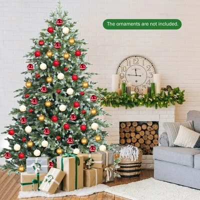 Costway 7ft Artificial Christmas Spruce Hinged Tree w/ 1260 Mixed PE & PVC Tips 4 Costway 7ft Artificial Christmas Spruce Hinged Tree w/ 1260 Mixed PE & PVC Tips - Image 2