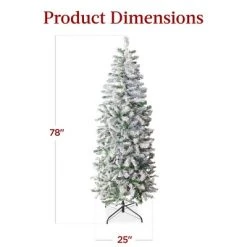 Best Choice Products 6ft Pre-Lit Artificial Snow Flocked Pencil Christmas Tree Decoration w/ 250 Multicolor Lights 13 Best Choice Products 6ft Pre-Lit Artificial Snow Flocked Pencil Christmas Tree Decoration w/ 250 Multicolor Lights -Northlight Christmas Store GUEST 78970987 ce25 4792 9163 ea1e29c3f359