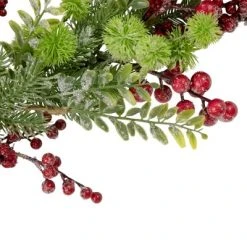 Northlight 5' x 8" Frosted Red Berry and Pine Artificial Christmas Garland, Unlit 5 Northlight 5' x 8" Frosted Red Berry and Pine Artificial Christmas Garland, Unlit -Northlight Christmas Store GUEST 791432f3 3ae5 44a6 a0b8 174131c23524