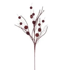 Vickerman 33" Ball and Coin Glitter Twig Spray -Northlight Christmas Store GUEST 794f211e e8b0 40e8 b4d4 23a65265f25f