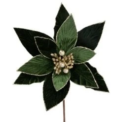 Northlight 24" Green Glittered Poinsettia Christmas Stem Spray -Northlight Christmas Store GUEST 7963fbc3 2a29 4aca 95f4 58ecdfef7b10