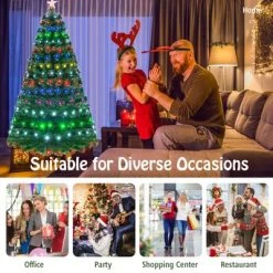 Tangkula 6' Pre-Lit Optical Fiber Artificial Christmas Tree w/ Multicolor LED Lights & Stand -Northlight Christmas Store GUEST 79c7f349 9c72 44e7 9bc7 59393134b7cd