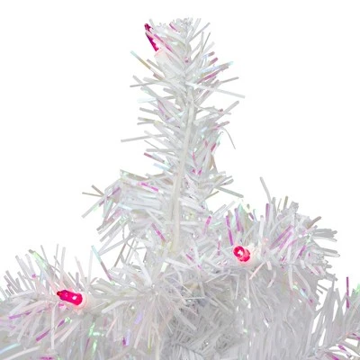 Northlight 2' Pre-lit White Iridescent Pine Artificial Christmas Tree - Pink Lights 3 Northlight 2' Pre-lit White Iridescent Pine Artificial Christmas Tree - Pink Lights