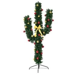 Tangkula 5'Artificial Cactus Christmas Tree Pre-Lit Optical Fiber w/ LED Lights & Ball Ornaments -Northlight Christmas Store GUEST 7ab07d7d a9ad 4654 85a6 e524ac2cef2b