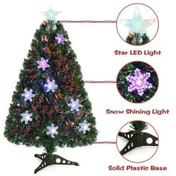 Costway 3FT Pre-Lit Fiber Optic Artificial Christmas Tree with Multicolor Led Lights -Northlight Christmas Store GUEST 7ac8309e 73fd 40a7 93b8 10be6886b34b