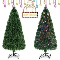 Costway Pre-Lit Fiber Optic Artificial PVC Christmas Tree 6Ft -Northlight Christmas Store GUEST 7b169e30 4f53 45a1 822e d54a0437042f