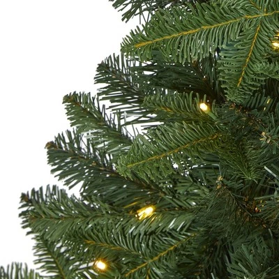 4ft Nearly Natural Pre-Lit LED Grand Teton Spruce Flat Back Artificial Christmas Tree Clear Lights 6 4ft Nearly Natural Pre-Lit LED Grand Teton Spruce Flat Back Artificial Christmas Tree Clear Lights - Image 4