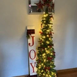 Northlight 6' Pre-Lit Northern Balsam Fir Pencil Artificial Christmas Tree, Warm Clear LED Lights -Northlight Christmas Store GUEST 7b965d35 2e9e 495b 8b63 2f90e3a27b60