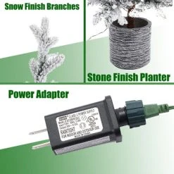 LuxenHome 5.6Ft Pre-Lit LED Artificial Slim Fir Christmas Tree with Pot -Northlight Christmas Store GUEST 7bc8281f c733 4e8c 962e a7fb0fa5b7f3