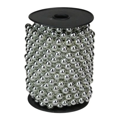 Northlight 33' Shiny Silver Round Beaded Christmas Garland - Unlit 3 Northlight 33' Shiny Silver Round Beaded Christmas Garland - Unlit