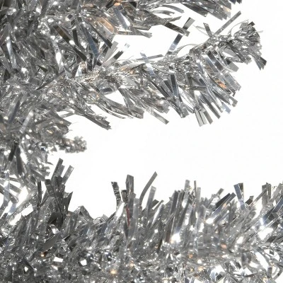 National Tree Company 7ft National Christmas Tree Company Silver Tinsel Slim Artificial Christmas Tree 3 National Tree Company 7ft National Christmas Tree Company Silver Tinsel Slim Artificial Christmas Tree