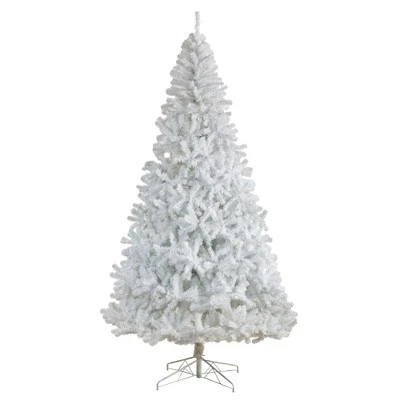 Nearly Natural 9-ft White Artificial Christmas Tree with 1860 Bendable Branches and 650 LED Lights 4 Nearly Natural 9-ft White Artificial Christmas Tree with 1860 Bendable Branches and 650 LED Lights - Image 2
