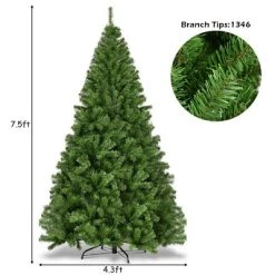 Tangkula 7.5ft PVC Artificial Christmas Tree 1346 Hinged Tips w/ Solid Metal Leg -Northlight Christmas Store GUEST 7ca388c1 b6fa 49c8 9f6e 694d06f5aa1f