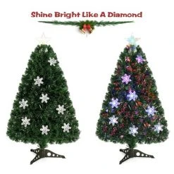 Costway 3FT Pre-Lit Fiber Optic Artificial Christmas Tree with Multicolor Led Lights -Northlight Christmas Store GUEST 7d2cc565 3b06 40f0 bcbd 78cd715f4ab3
