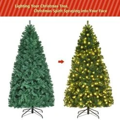 Costway 7Ft/7.5Ft/8Ft Pre-Lit PVC Christmas Tree Hinged 300/400/430 Lights -Northlight Christmas Store GUEST 7e55ca34 bc64 46f1 ba16 efaf16c9a703