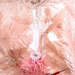 HOMCOM Unlit Spruce Artificial Christmas Tree with Realistic Branches and Tips, Pink -Northlight Christmas Store GUEST 7e7c50e3 526a 4522 9cca eb751872ed84