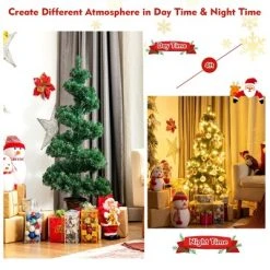 Costway Set of 2 Pre-lit Spiral Artificial Christmas Entrance Tree 4FT w/ 150 LED Lights -Northlight Christmas Store GUEST 7ea77de8 1f53 44e5 87a0 db9a656ea41b