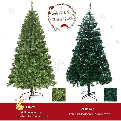 Tangkula Artificial Christmas Tree PVC Hinged Spruce Xmas Tree with Branch Tips 9 Tangkula Artificial Christmas Tree PVC Hinged Spruce Xmas Tree with Branch Tips - Image 7