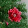 Northlight 20.75" Red Feather Peony Artificial Christmas Floral Pick