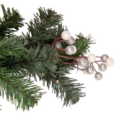 Northlight 9' Pre-Lit Decorated Green Pine Artificial Christmas Garland, Warm White LED Lights 4 Northlight 9' Pre-Lit Decorated Green Pine Artificial Christmas Garland, Warm White LED Lights - Image 2