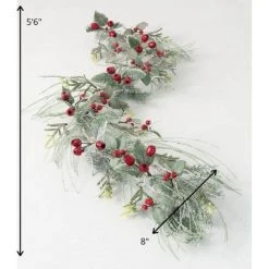 Sullivans 5'6" Artificial Iced Pine and Berry Garland Set of 2, Green -Northlight Christmas Store GUEST 7fbe7552 9f1f 409b ae8f 41188208aa95