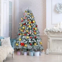 Yaheetech Pre-lit Flocked Artificial Christmas Tree Snow Frosted Christmas Tree 18 Yaheetech Pre-lit Flocked Artificial Christmas Tree Snow Frosted Christmas Tree -Northlight Christmas Store GUEST 7fdda685 74a9 48c3 b9dd aeb9a7b6e138
