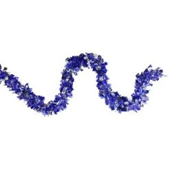 Northlight 12' x 4" Lavish Blue and Silver Boa Wide Cut Tinsel Christmas Garland - Unlit -Northlight Christmas Store GUEST 803267b3 ec9c 4ff3 bcbf f3ccd3d4e3a3