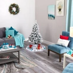 4ft Nearly Natural Pre-Lit LED Flocked Rock Springs Spruce Artificial Christmas Tree Clear Lights -Northlight Christmas Store GUEST 80e7dac1 a40d 4c33 bdb4 831d12bf6db0