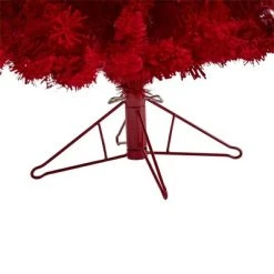 6ft Nearly Natural Pre-Lit Red Flocked Fraser Fir Artificial Christmas Tree Red Lights -Northlight Christmas Store GUEST 81301caa 8098 4d22 94ca 42cfb73d34ec
