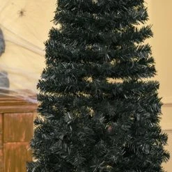 HOMCOM Artificial Christmas Tree with Stand, Xmas Pencil Tree with Halloween Style, Holiday Home Indoor Decoration for Party, Black -Northlight Christmas Store GUEST 814a1de5 26f4 422c ba19 9202ea80895c