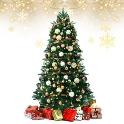 Tangkula 7.5FT Artificial Christmas Tree with 250 LED Lights Pre-Lit Hinged Xmas Tree with 1242 Branch Tips -Northlight Christmas Store GUEST 81a9a3a5 09ae 48c1 972a 5c1a933a4358