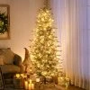 HOMCOM Prelit Artificial Christmas Tree Holiday Decoration with Snow Flocked Branches, Warm Yellow Clear Lights, Auto Open, Extra Bulb 1 HOMCOM Prelit Artificial Christmas Tree Holiday Decoration with Snow Flocked Branches, Warm Yellow Clear Lights, Auto Open, Extra Bulb -Northlight Christmas Store GUEST 81df0fad 4a98 49fc 9fe1 6435fe944397
