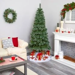 7ft Nearly Natural Pre-Lit LED Wisconsin Snow Tip Pine Artificial Christmas Tree Clear Lights -Northlight Christmas Store GUEST 81e811f4 bb91 4c1b 8fc2 6c64929b8471