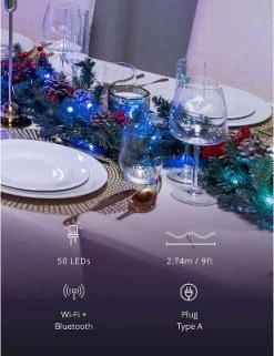 Twinkly Pre-Lit Garland App-Controlled LED Artificial Christmas Garland with 50 RGB+W (16 Million Colors + Warm White) LEDs. 9 Feet. Green Wire. 13 Twinkly Pre-Lit Garland App-Controlled LED Artificial Christmas Garland with 50 RGB+W (16 Million Colors + Warm White) LEDs. 9 Feet. Green Wire. -Northlight Christmas Store GUEST 82080617 0ff9 4ead 9fad 0eeddf0a00fb