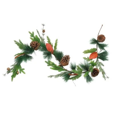 Northlight 5' x 5" Green and Brown Pine Cones Artificial Christmas Garland - Unlit 3 Northlight 5' x 5" Green and Brown Pine Cones Artificial Christmas Garland - Unlit