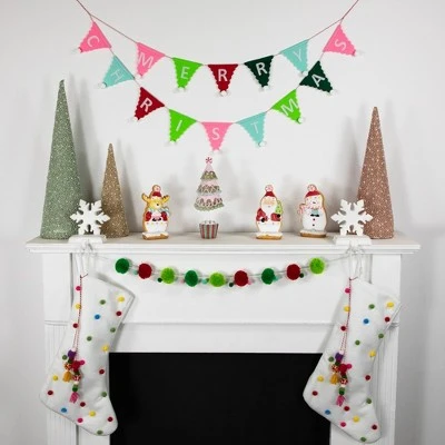 Northlight 45" Multi "Merry Christmas" Triangles Banner Garland - Unlit 3 Northlight 45" Multi "Merry Christmas" Triangles Banner Garland - Unlit