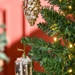 HOMCOM 6ft Tall Pre-Lit Slim Noble Fir Artificial Christmas Tree with Realistic Branches, 200 Warm White LED Lights and 390 Tips -Northlight Christmas Store GUEST 831388f8 38a9 4c15 b4f9 ad0e89175624