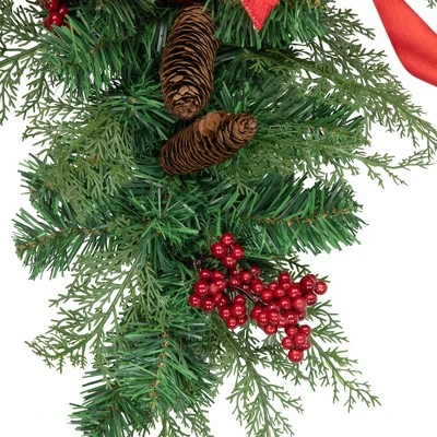 Northlight Set of 2 Mixed Cedar and Pine Christmas Chair Back Swags 7 Northlight Set of 2 Mixed Cedar and Pine Christmas Chair Back Swags - Image 5