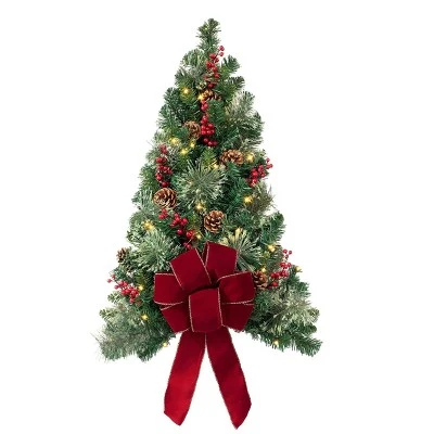 Haute Decor 2.5ft Pre-Lit LED Classic Wall Artificial Christmas Tree - Haute Décor 3 Haute Decor 2.5ft Pre-Lit LED Classic Wall Artificial Christmas Tree - Haute Décor