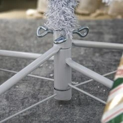 HOMCOM Prelit Artificial Christmas Tree Holiday Decoration with Warm White LED Lights, Auto Open, Steel Base, White -Northlight Christmas Store GUEST 83d9fd35 89db 42b8 9560 48dff8d832eb