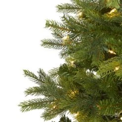 Nearly Natural Pre-Lit LED North Carolina Spruce Artificial Christmas Tree Clear Lights