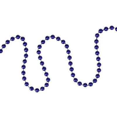 Northlight 15' x 0.25" Shiny Sapphire Blue Beaded Artificial Christmas Garland - Unlit 3 Northlight 15' x 0.25" Shiny Sapphire Blue Beaded Artificial Christmas Garland - Unlit