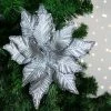 Northlight 25" Glittered Silver Poinsettia Christmas Stem Spray -Northlight Christmas Store GUEST 846da141 f0f1 4d69 929b 485a256ba439