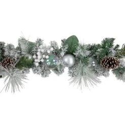 Northlight 6' Flocked Pine Artificial Christmas Garland with Iridescent Ornaments, Unlit -Northlight Christmas Store GUEST 84ebf2e0 c778 473c abba d0af9c924770